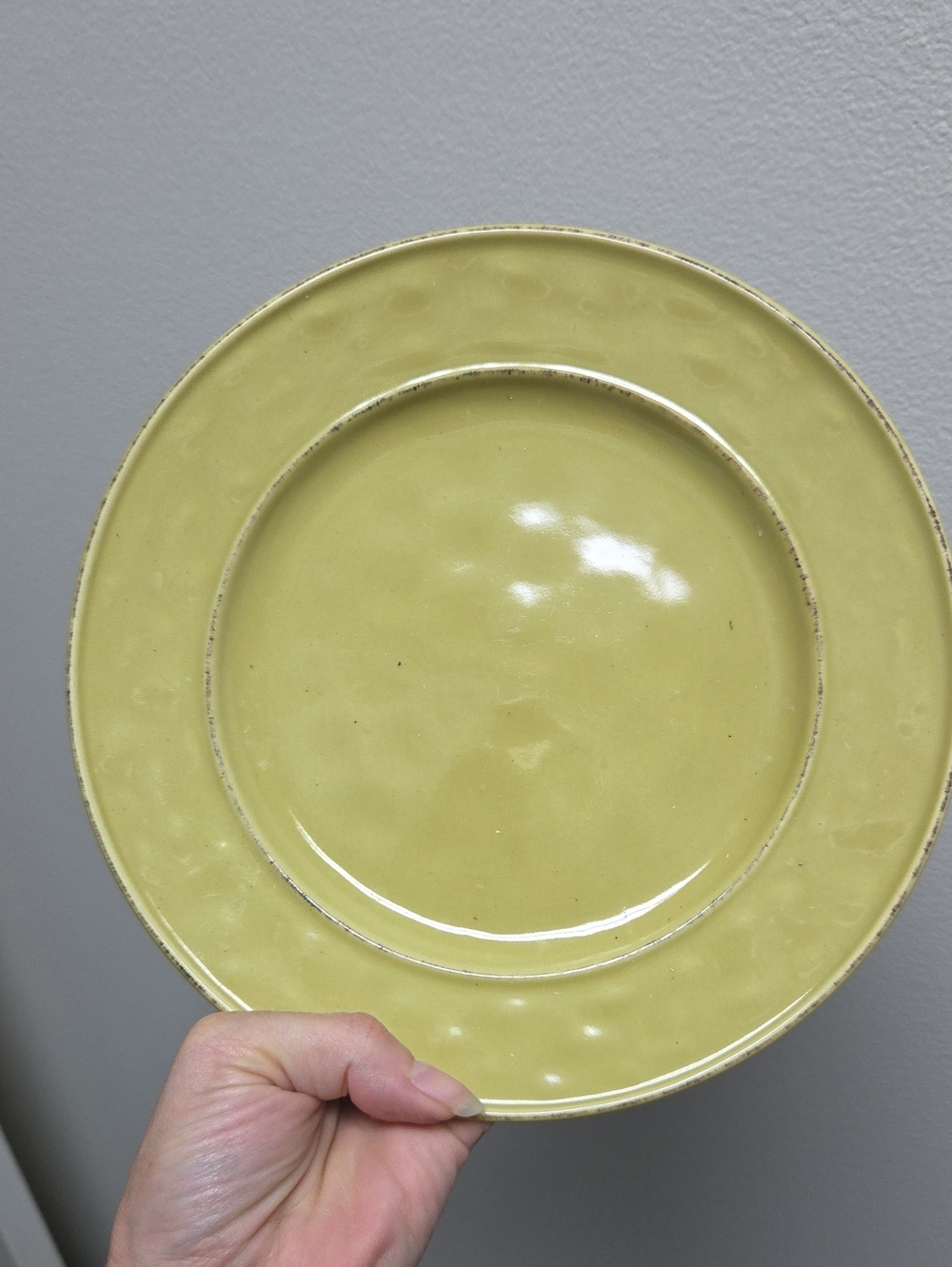 Yellow Ceramic  Plate - Classic Glazed Stoneware